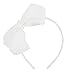 MEEDEE Fashion Cute White Bow Headband for Girls Toddlers 3 Year Old, Little Girl Bows Big Grosgrain Headband Bows for Casual Wear Party Dress Decoration