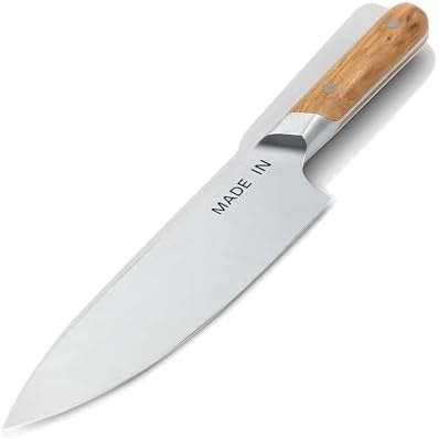 Made In Cookware - 8" Chef Knife - Crafted in France - Full Tang With Wood Handle - Thumbnail 3