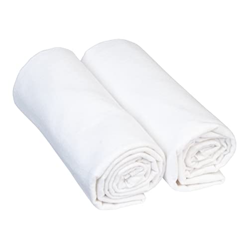 BORNINO Moltontuch im 2er-Pack 80x80cm Stoffwindel, weiß