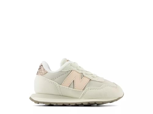 New Balance Kids 237 Bungee Sneaker, TURTLEDOVE/VINTAGE ROSE, 6 W Toddler (1-4 Years)3