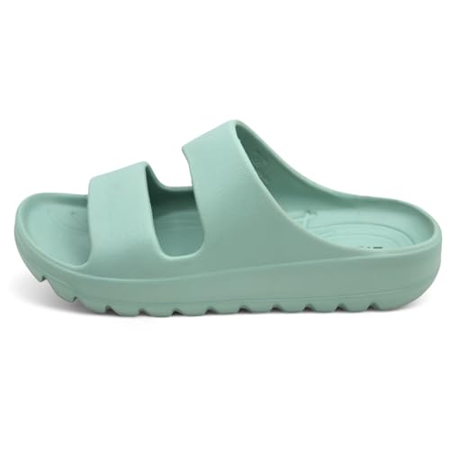 Image of SVAAR Soft EVA Double Strap Slippers for Men | Stylish Anti-Skid Slides with Arch Support & Bouncy Sole | Lightweight Indoor Outdoor Comfort