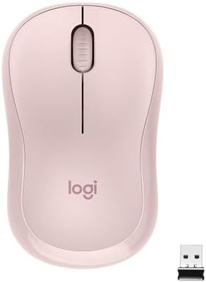 Logitech M220 Silent Wireless Mouse, 2.4 GHz with USB Receiver, 1000 DPI Optical Tracking, 18-Month Battery, Ambidextrous, Compatible with PC, Mac, Laptop - Rose (Renewed)