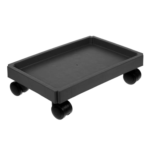 MINAOLULUS 可動式ローリングプラントトレイ 車輪付き強化プラスチック製花盤托 屋内外対応 軽量床保護 植木鉢用移動トレイ おしゃれなガーデ