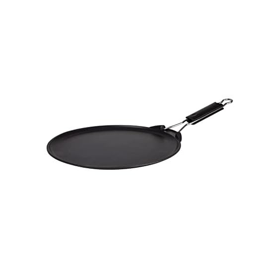 Zanetti - Padella Antiaderente e Antigraffio in Alluminio Pressofuso, Padella Crepes Multiuso con Manico Pieghevole, Diametro 30 cm, Made in Italy, Ideale anche per Toast, Pesce, Carne e Verdure