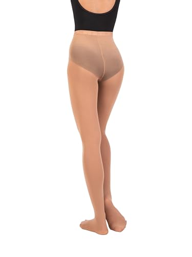 Body Wrappers A30/A30X totalSTRETCH Footed Dance Tights (3X / 4X, Suntan)