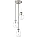 Z-Lite 3 Light Pendant 488P8-3R-BN, Nickel,18" Round