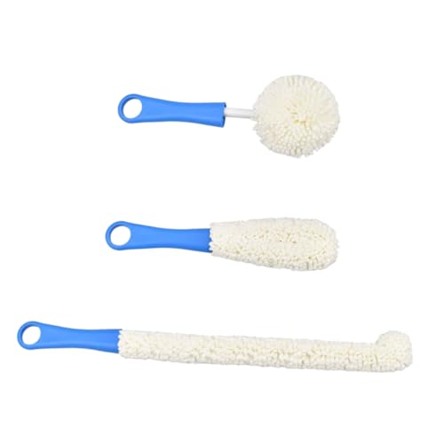 NULYLU 3-Piece Set Small Bottle Brush Cup Scrubber Brush Set for Cup Cleaning