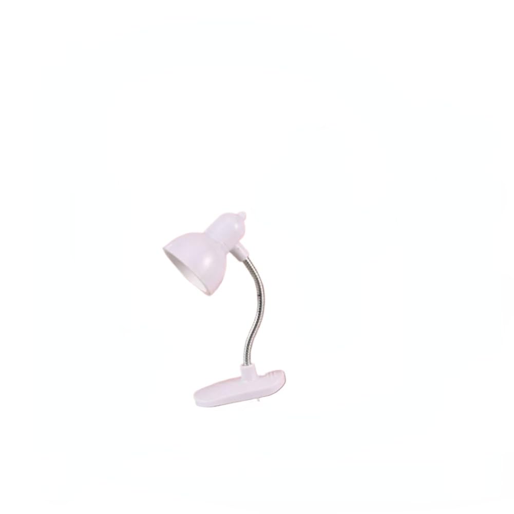 Anso White Mini Book Light Led Clamp Reading Lamp Night Light Book To Read Bedside Table Clip On Lamp 12Cm (White)