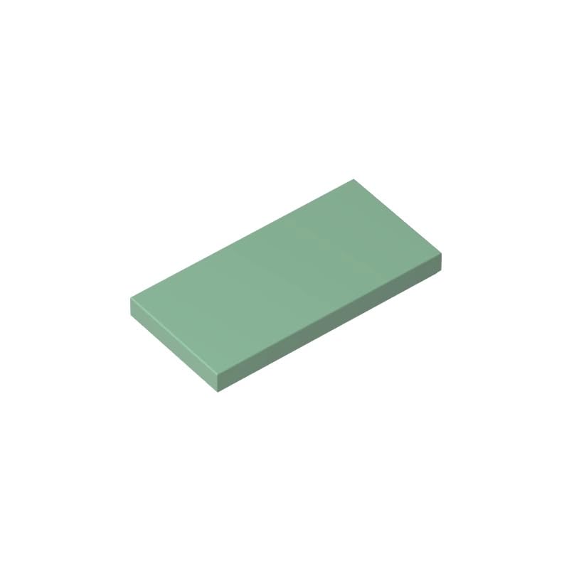XYEIUGO Gobricks 87079 Foundation Plate Tile 2x4 with Groove 50 Pieces GDS-614 Building Blocks Color:Sand Green โ image 1