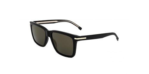 HUGO BOSS Mens Sunglasses Black Gold 55MM