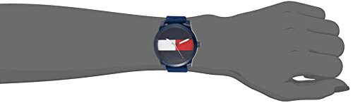 Tommy Hilfiger Relógio casual masculino de plástico de quartzo e borracha, cor: azul (modelo: 179132