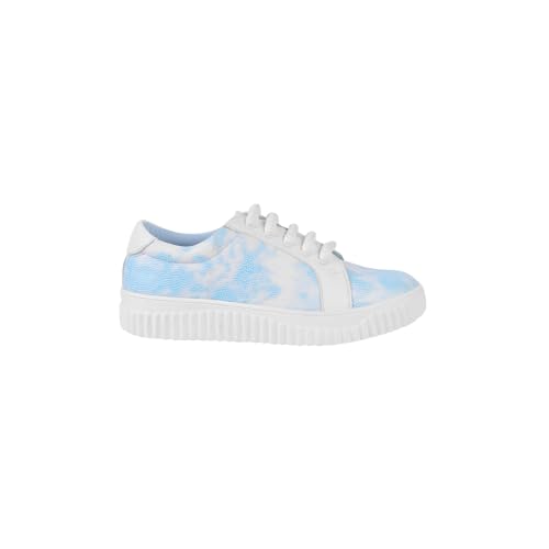 Image of Metro Women Synthetic Tie-Dye Lace-Up Casual Sneakers (31-643)
