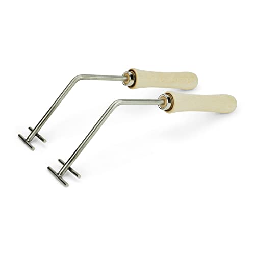 Grillrost.com Das Original Poignées universelles | Elévateur de grilles de Barbecue en Acier Inoxydable | Amovible - Robuste pour Toutes Les grilles de Barbecue (Barres de l'avant vers l'arrière) Cover