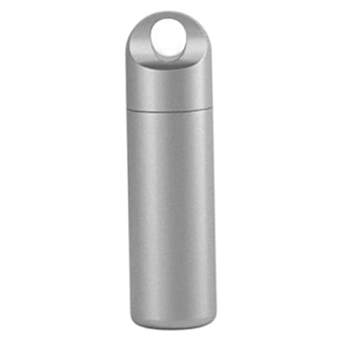 Pastillero de viaje de acero inoxidable organizador medicinas impermeable EDC