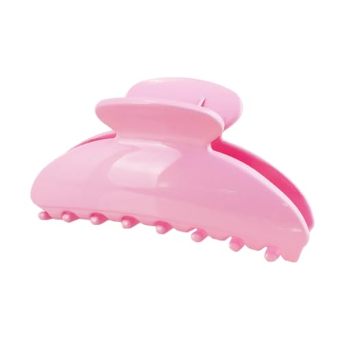Righe e Pois - Pinza per capelli ovale in plastica colorata cangiante da 9 cm - mollettone per capelli da donna, colori vivaci, plastica ABS di alta qualità - confezione da 1 (Rosa)