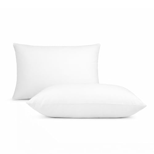 Image of Welspun Dream Nest Microfiber Plain White Pillows Set 2 | 17 inch x 24 inch Inches | Super Soft, Breathable & Adjustable Bed Pillows for Sleeping | 90 GSM - White Pillow Set of 2 (43cm x 68cm)