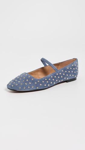Madewell Women's Greta Elastic Mary Jane-Suede W Stud Flat2