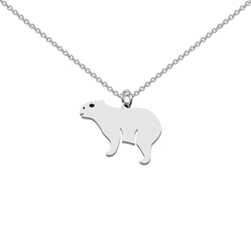 WUSUANED Cute Capybara Necklace Animal Lover Jewelry Capybaras Lover Gift Rodents Gift Animal Fan Gifts