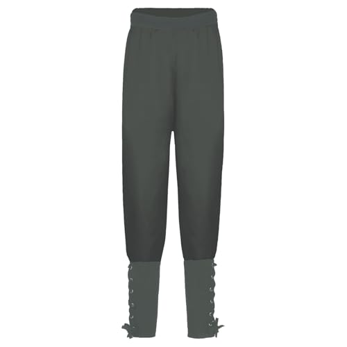Kids Medieval Pirates Pants Boys Girls Elastic Waistband Tie Ankle Legging Steampunk Trousers3