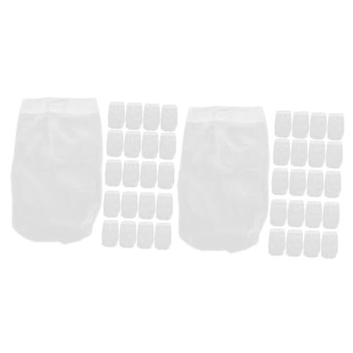 Kisangel 2 Sätze Schwimmbadfilter-mesh-sockentasche Poolkorb Liner-socken Planschbecken Aquarium Pool-blattskimmer Schwimmbadzubehör Pool-aufbewahrungskorb Poolbürste Starkes 20 Stück * 2