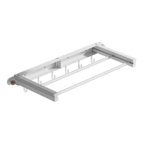 WMFASBAG Ropa montada en la Pared Estante de Secado de Ropa Plegable Percha de Ropa (Blanco)