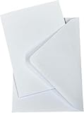 DJP A6 Bright White Card Blanks & C6 Envelopes - 300gsm Card Pre-Creased for Easy Folding - Pack of 50 - Image 2