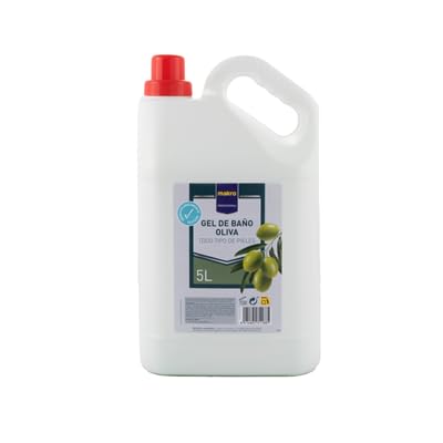 Gel de baño oliva 5L makro PROFESSIONAL Ideal para uso en hogares, hoteles, gimnasios y entornos profesionales, (2)