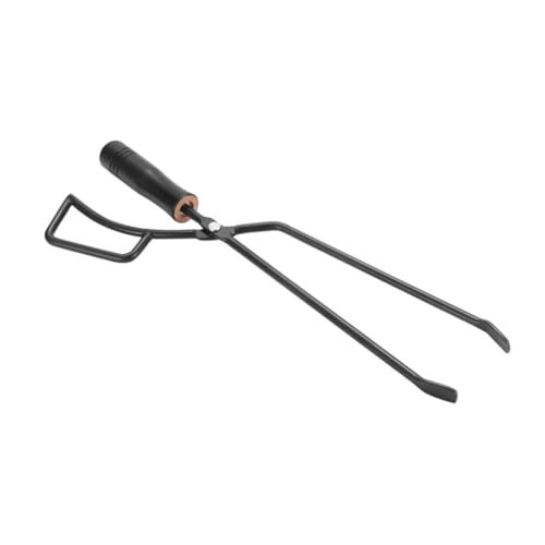 HEMOTON Clip De Carbón De Barbacoa Accesorio Para Parrilla De Carbón Capturador De Barbacoa Abrazadera De Carbón Agarrador De Parrilla Alicates Para Carbón De Madera Negro