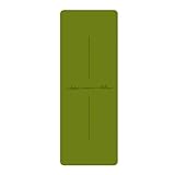 Yogamatte mit PU- und Gummibasis, weiche, bequeme Trainingsmatten, 5 mm dicke Kissenunterstützung for Heim-Pilates und Bodenübungen(Cyan)