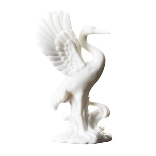 DOITOOL Crane Figurine Statue 4.48X2.55X2.55In Small Desktop Ornament for Home Office Table...