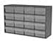 Small Stackable Cabinet- 358220 W x 118220 D x 228220 H, Textured Charcoal Cabinet with 31