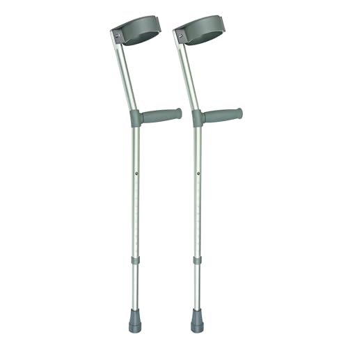 Days Double Adjustable Crutches for Adults Comfort Handle Lightweight Mobility Aid Handle to Ground Height 66 cm-94 cm