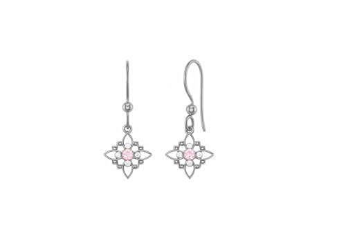 Boucles d'oreilles argent 925 anti-allergie nœud de sorcière et zircon confortables