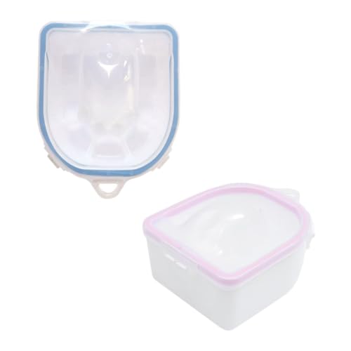 Healeved Nail Soaking Bowl Set of 2 Detachable Manicure Soak off Nail Bowl Cover for Gel Polish Rem