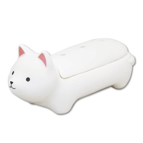 tocotoco お香皿 犬 白 陶器製 お香立て 横置き インセンスホルダー 安全 灰が飛び散らない かわいい 香皿 線香皿