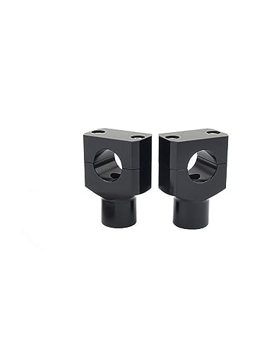 Pince fixe usinée CNC pour rehaussement de guidon 25 mm en alu noir