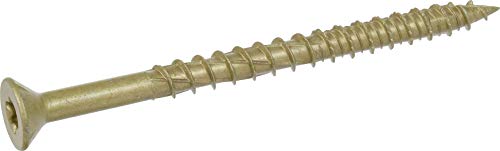 Power Pro Premium Tornillos Multi-Material Cabeza Plana, Acero Recubierto Epoxi, Para Madera, Metal, Concreto, Drywall y Plástico, Bronce, 1/4 x 3-1/2 pulgadas, Caja de 10 Tornillos miniatura 2