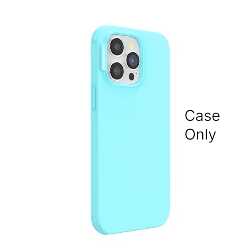 Image of POPSOCKETS iPhone 14 Pro Case Compatible with MagSafe, Phone Case for iPhone 14 Pro, Wireless Charging Compatible, Case Only - Butterfly Pea Blue