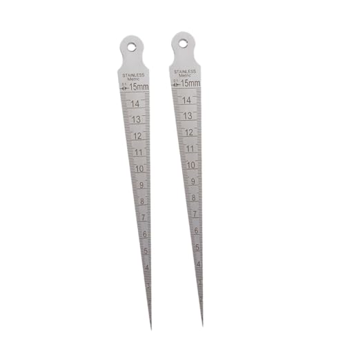 HIAKDOFT 溶接検査ゲージ 2個 ステンレス鋼製 テーパー溶接ゲージ 0 15mm ?定用 ??ツール 耐腐食性