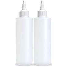 BRIGHTFROM Condiment Squeeze Bottles, 4 OZ Empty Squirt Bottle with Twist Top Cap, Leak Proof - Great for Ketchup, Mustard, Syrup, Sauces, Dressing, Oil, Arts and Crafts, BPA FREE Plastic - 2 PACK