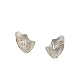 Delicados pendientes con cara de máscara, aleación, accesorios de moda, fiestas, bodas, pendientes de oreja, adecuados para ocasiones casuales o formales, pendientes de máscara