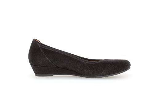 Gabor Damen Keilpumps, Frauen Absatzschuhe,Leichte Mehrweite (G),wedge-heel,klassisch,elegant,schwarz,40.5 EU / 7 UK