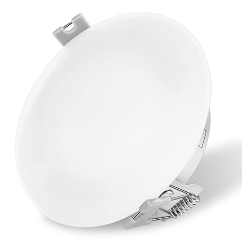 Risestar LED RV Recessed Ceiling Light 4.5Inch DC12V Cabinet Light Interior Lighting for RV Motorhome Camper Caravan Trailer Boat, Warm White (1)