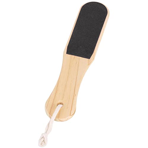 Lima de pie de madera de doble cara, lima de pedicura y removedor de callos de piel agrietada para pies, raspador de pies, herramientas de cepillo