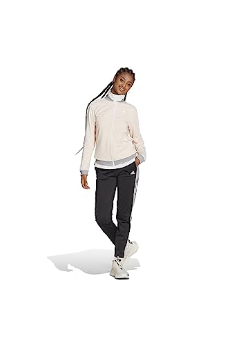 adidas Damen Essentials 3-Stripes Track Suit, Black / Wonder Quartz / White...