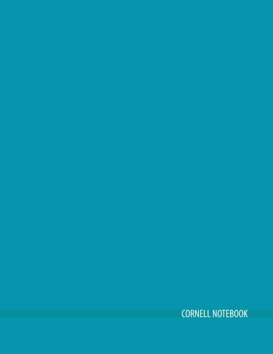 Cornell Notebook: Large 8.5"x11" - 150 Pages: Cornell Note-Taking System Paper For High School College University Students - Simple Minimalist Teal Blue Cover