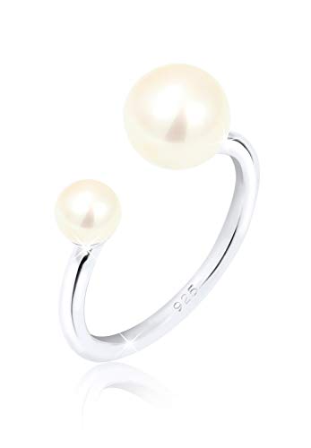Elli - Bague Femme - Argent 925/1000 Perle d'Eau Douce