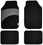 COLINOO 4-Piece Deluxe Carpet-Floor Mat Set Waterproof Universal Fit Car Floor Mats Protection with Rubber Lining, Suitable for All Vehicles Gray