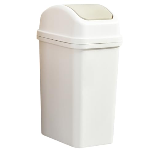 Bote de basura para hogar con tapa basculante color blanco
