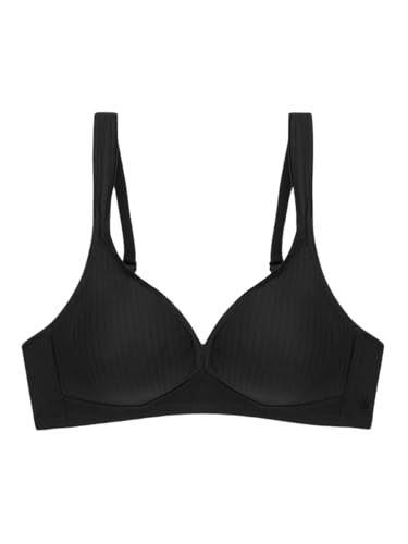 Triumph Damen BH Modern Soft+Cotton N, ohne Bügel, ohne Polsterung, Verstellbare Träger, 110C, Schwarz – Ansicht 5